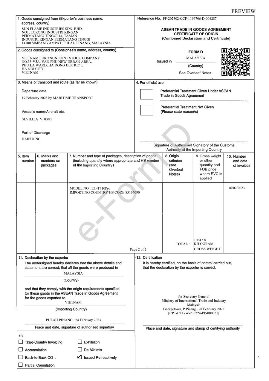 Ảnh chứng nhận COCQ-710pro