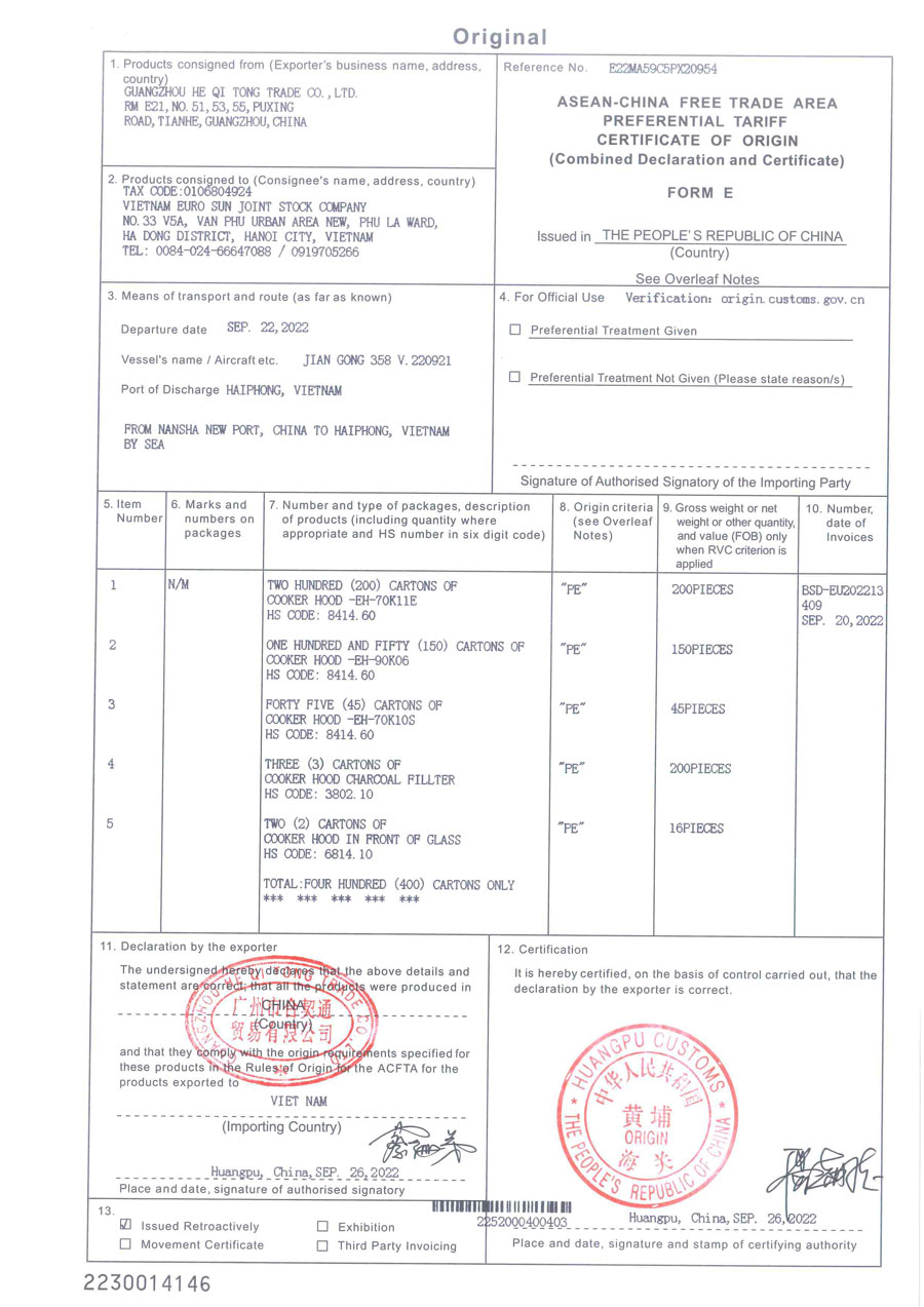 co-70k11e90k0670k10s Ảnh chứng nhận CO-70K11E+90K06+70K10S