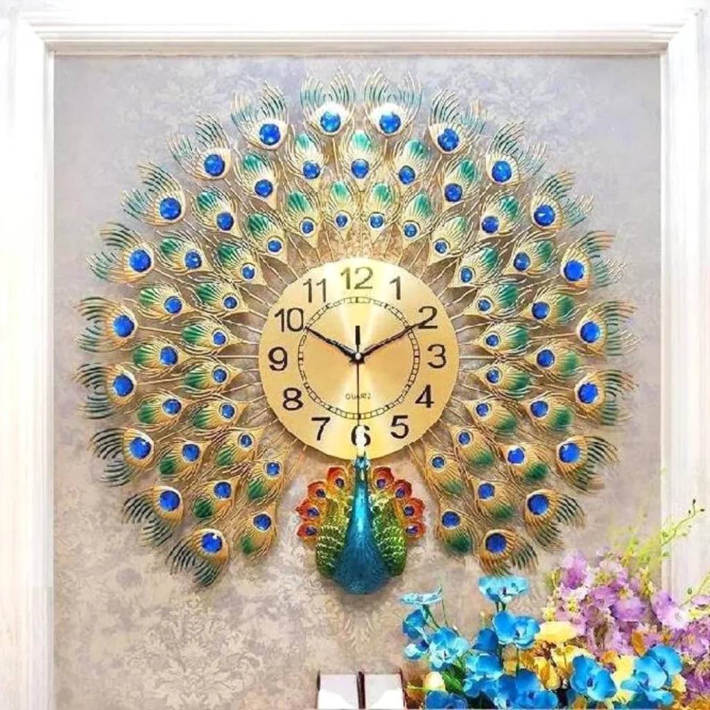 Đồng hồ Decor Hình Chim Công TK47