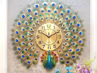 Đồng hồ Decor Hình Chim Công TK47