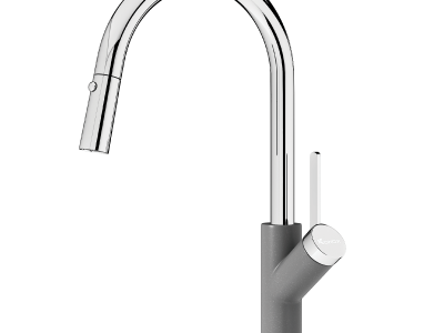 Vòi rửa bát Konox rút dây Ponte Grey