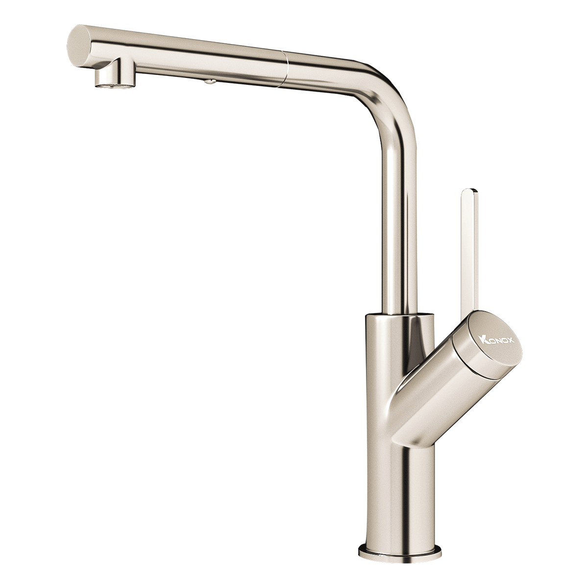 Vòi rửa bát Konox rút dây Artan Nickel