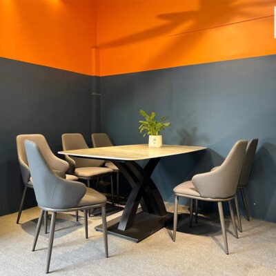 Bộ bàn ăn mặt đá Ceramic - Ghế Sheraton II