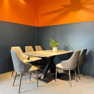 Bộ bàn ăn mặt đá Ceramic - Ghế Sheraton II