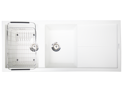 Chậu rửa bát Konox đá Livello 1160 White Silver