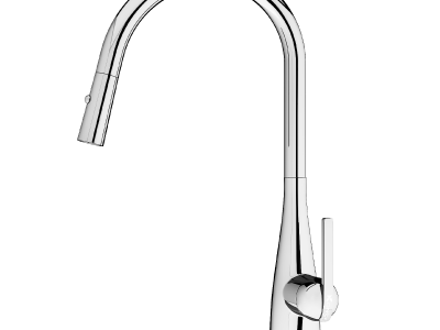 Vòi rửa bát Konox rút dây Curva Chrome