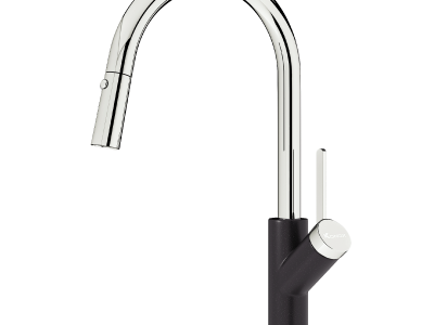 Vòi rửa bát Konox  rút dây Ponte Black