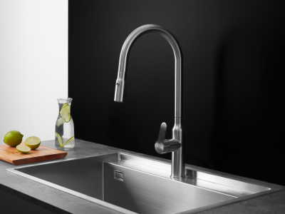 Vòi rửa inox dây rút Malloca K046- S