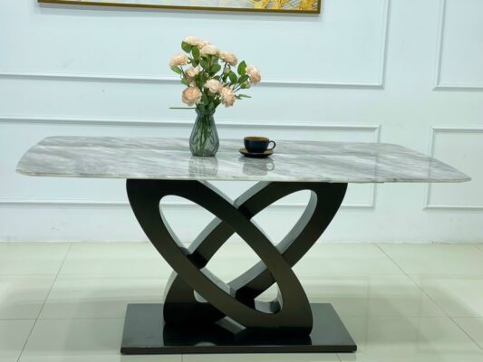 Bộ bàn nhập khẩu cao cấp mặt đá Bạch Ngọc Chân Bướm