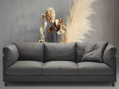 Ghế sofa văng đệm vải thô V24