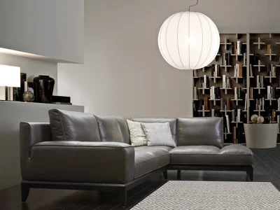 Ghế sofa da góc hiện đại L24