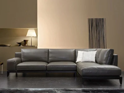 Ghế sofa da góc hiện đại L24
