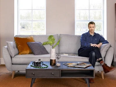 Ghế sofa văng đệm vải Scandinavian V25