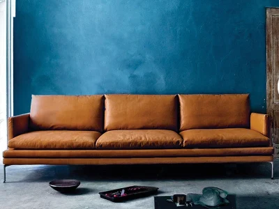 Ghế sofa văng đệm da Italia V23