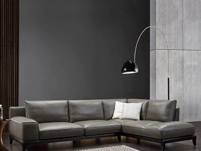 Ghế sofa da góc hiện đại L24