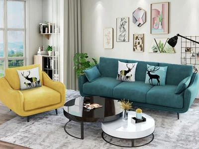 Ghế sofa văng đệm vải nhung nỉ V28