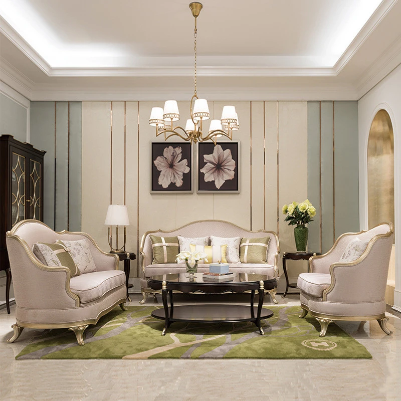 Ghế sofa văng da cao cấp tân cổ điển V47