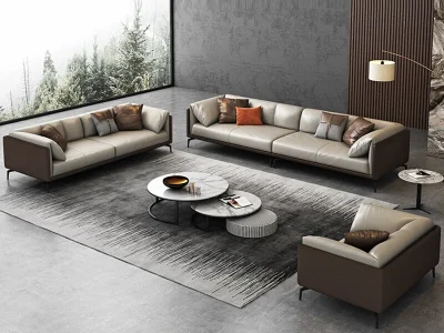 Ghế sofa văng da hiện đại V40