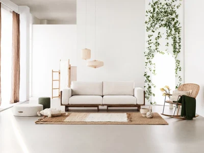 Sofa văng viền gỗ V62