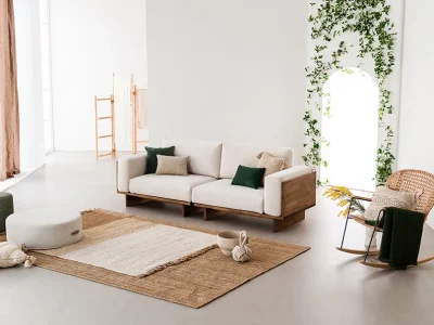 Sofa văng viền gỗ V62