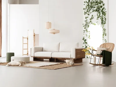 Sofa văng viền gỗ V62