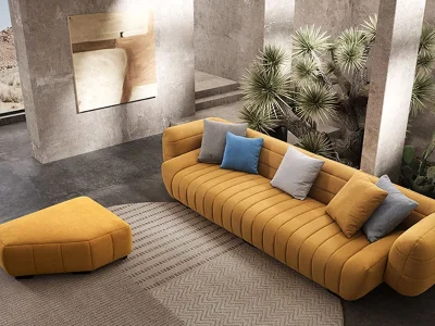 Ghế sofa văng quả bí đệm vải V41
