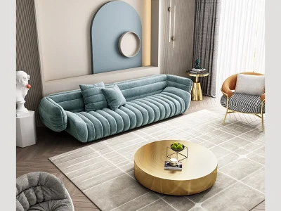 Ghế sofa văng quả bí đệm vải V41