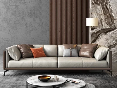 Ghế sofa văng da hiện đại V40