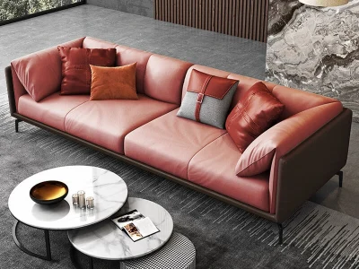Ghế sofa văng da hiện đại V40