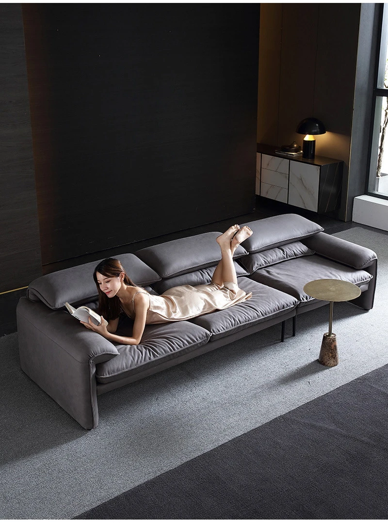 Ghế sofa văng da lộn hiện đại V34