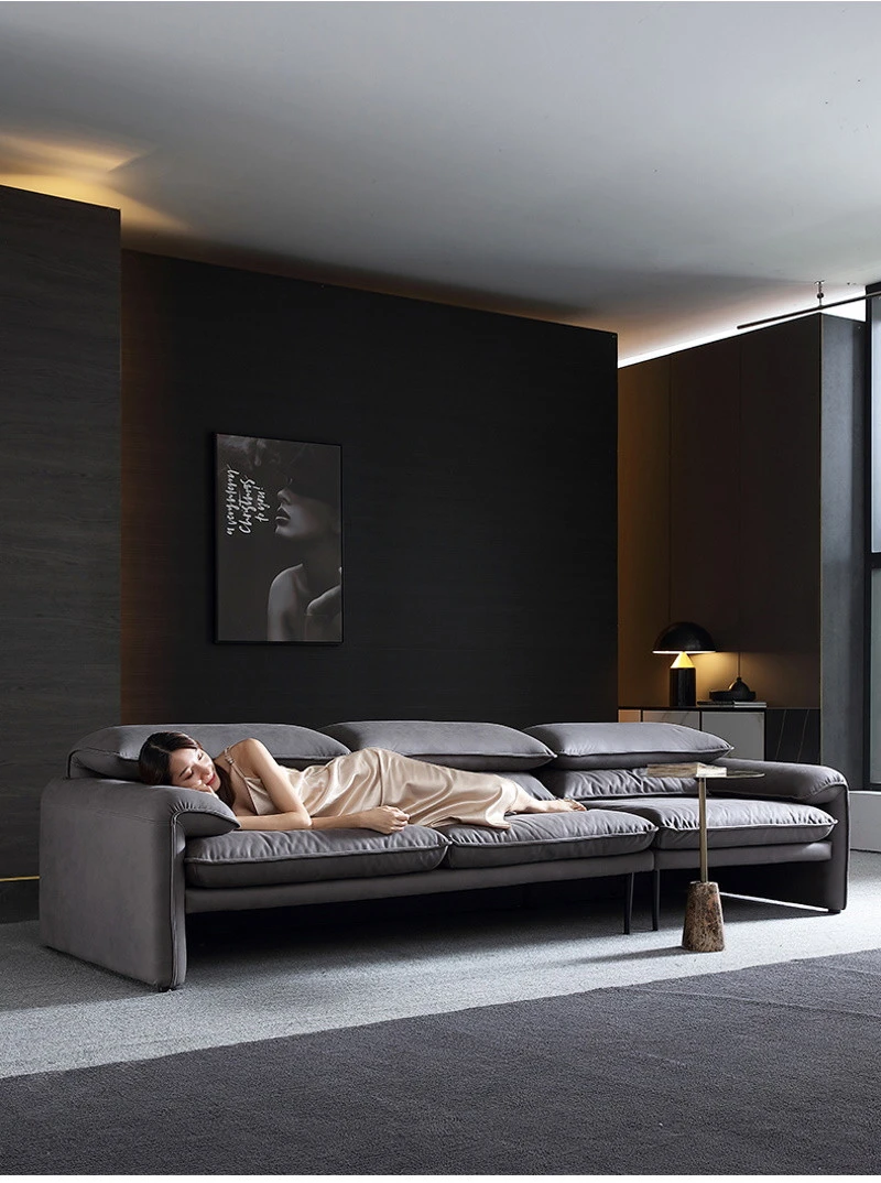 Ghế sofa văng da lộn hiện đại V34