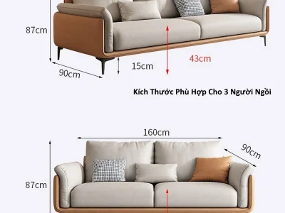 Ghế sofa văng da hiện đại V51