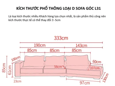 Sofa góc đệm da dáng cong L31
