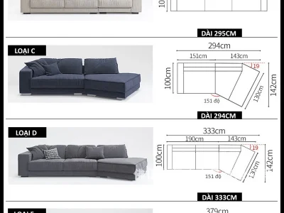 Sofa góc đệm da dáng cong L31