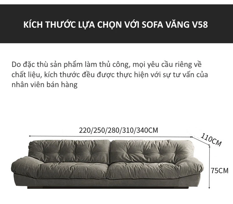 Ghế sofa văng hiện đại V58