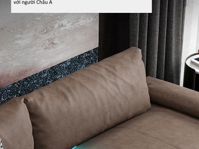 Ghế sofa văng đệm da lộn V53