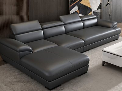 Sofa góc chữ L bọc da cao cấp Pula L37