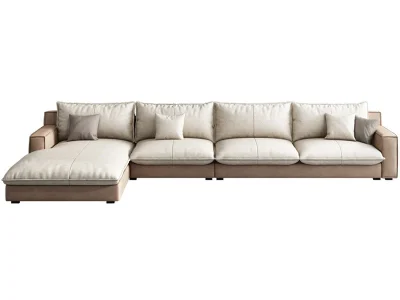 Sofa góc vải nỉ vân đá L29