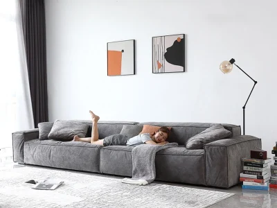 Ghế sofa văng cỡ lớn đệm nỉ V57