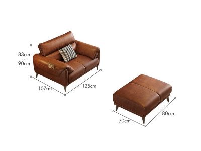 Sofa da cao cấp chống cháy Pula Benjamin (V69)