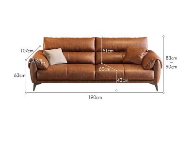 Sofa da cao cấp chống cháy Pula Benjamin (V69)