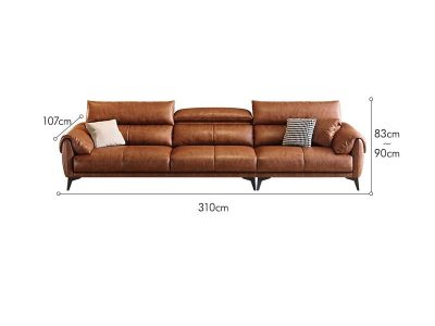 Sofa da cao cấp chống cháy Pula Benjamin (V69)