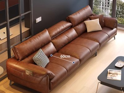 Sofa da cao cấp chống cháy Pula Benjamin (V69)