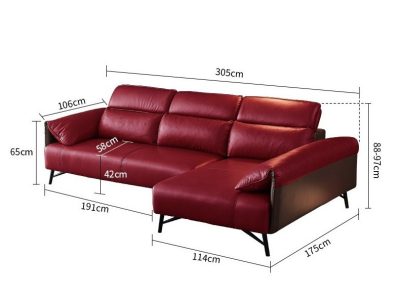Sofa da chống mèo cào chống mực Pula Franco (L39)