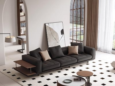 Sofa da chống mực bút bi Pula Divano (V71)