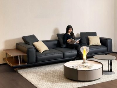 Sofa da chống mực bút bi Pula Divano (V71)