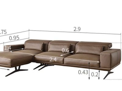 Sofa da cao cấp chống trầy xước Pula Lavano (L38)