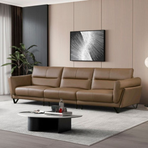 Sofa da thật Italy cao cấp Vlado (V72) màu nâu