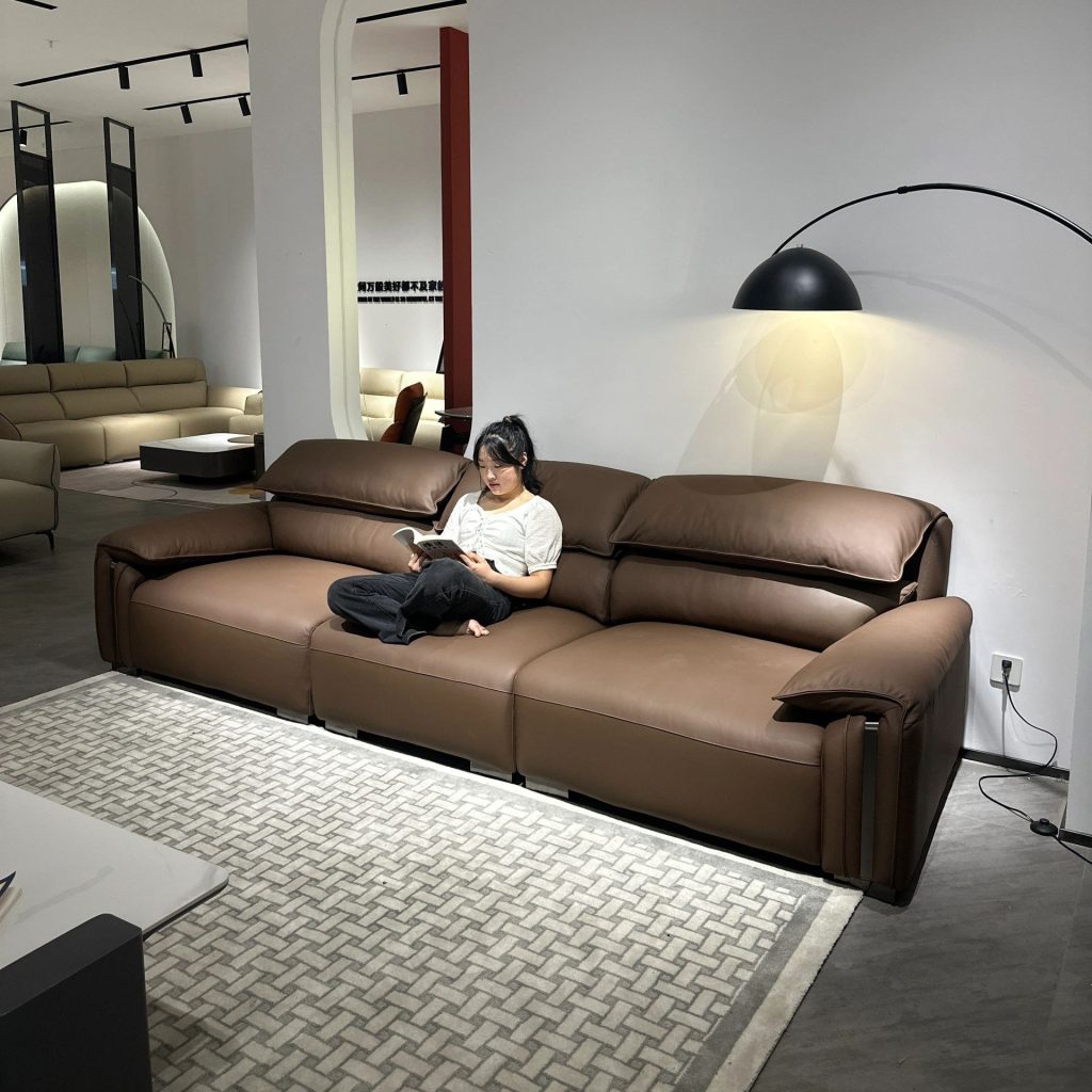Sofa da thật phong cách Ý Nouvola (V75)
