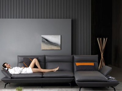 Sofa góc bọc da bò Mastrotto cao cấp Pula Lucinda (L46)